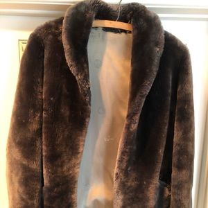 Vintage Chocolate Faux Fur Coat